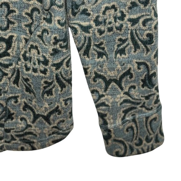 Sherpa Adventure Gear Large Hoodie Zip Up Jacket Namla Jacquard Green Blue Women - Picture 10 of 11